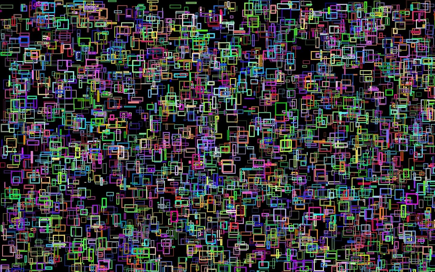 random rectangles visulization in Processing